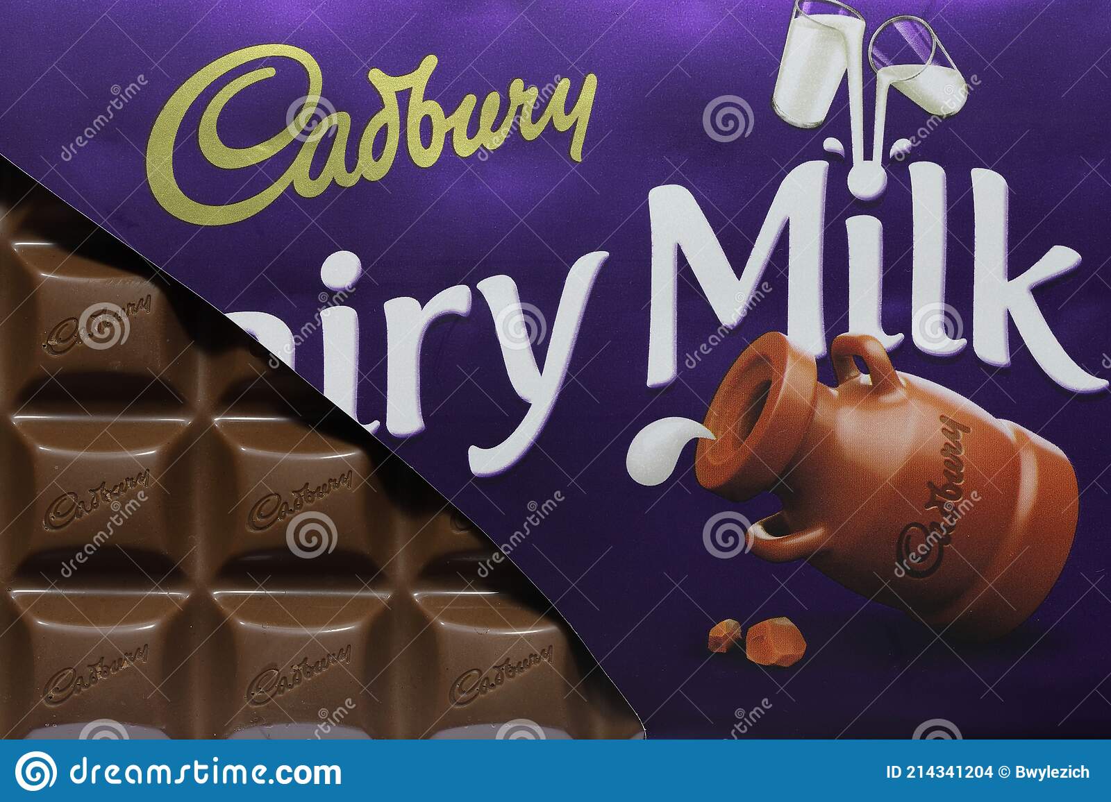 Cadbury dairy milk chocolate editorial stock image