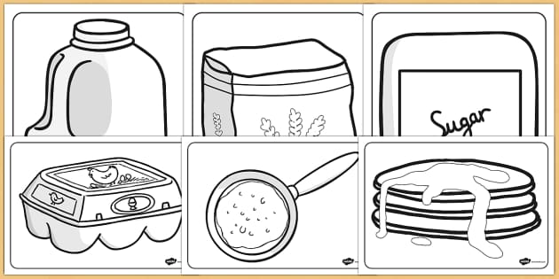 Pancake day coloring sheets teacher