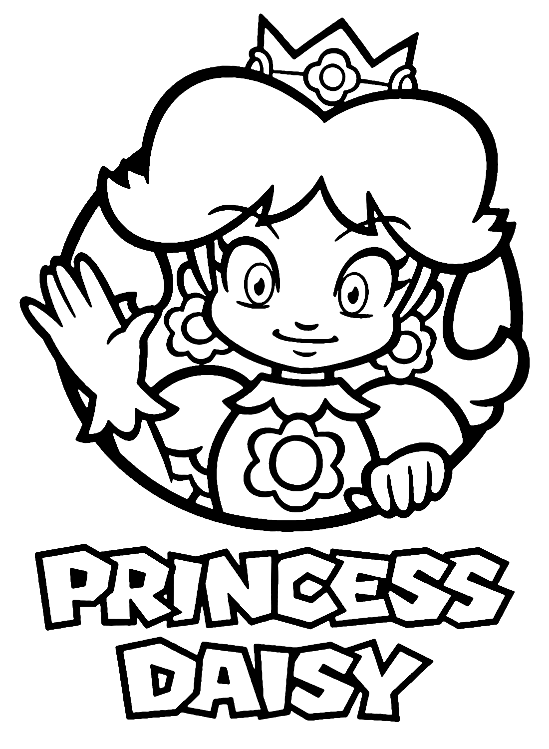 Princess daisy coloring pages printable for free download