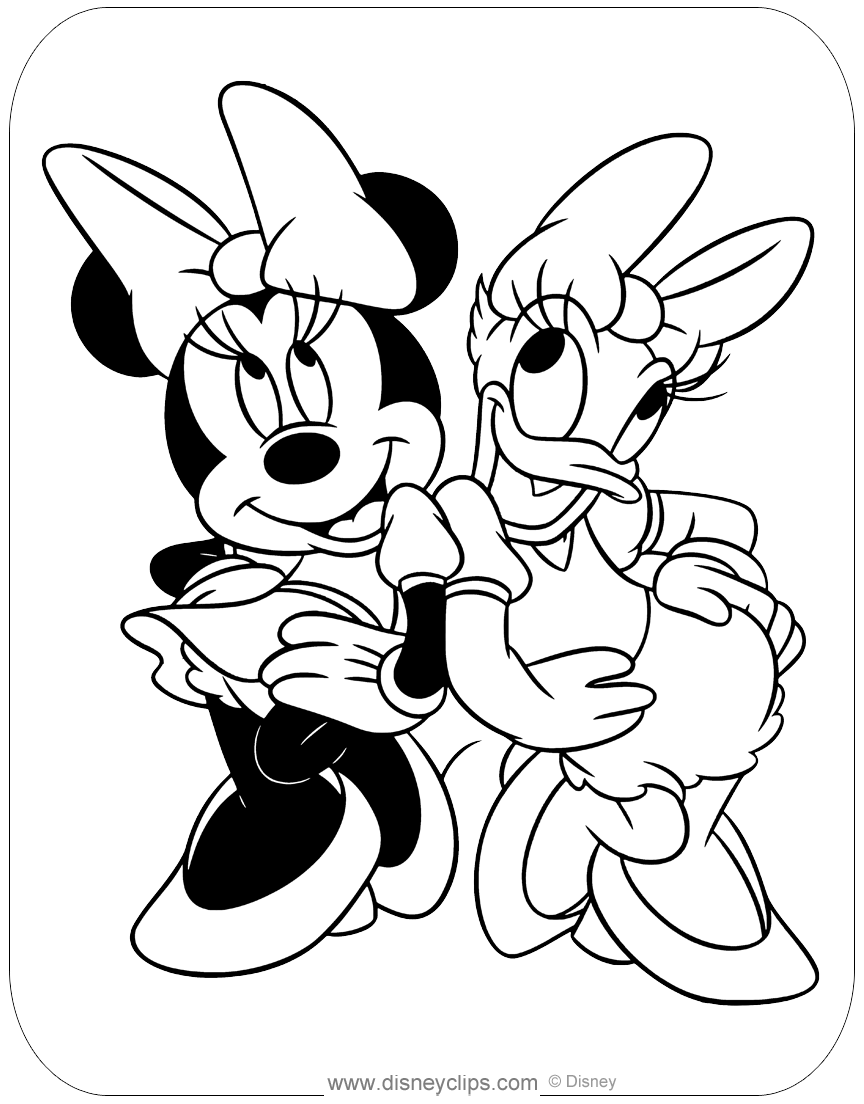 Mickey mouse friends coloring pages