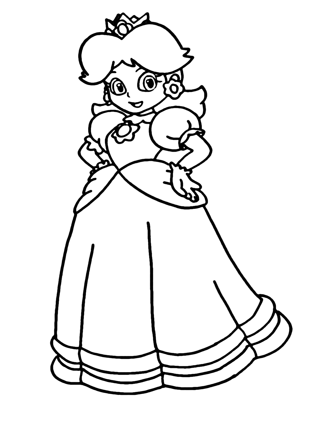 Princess daisy coloring pages printable for free download