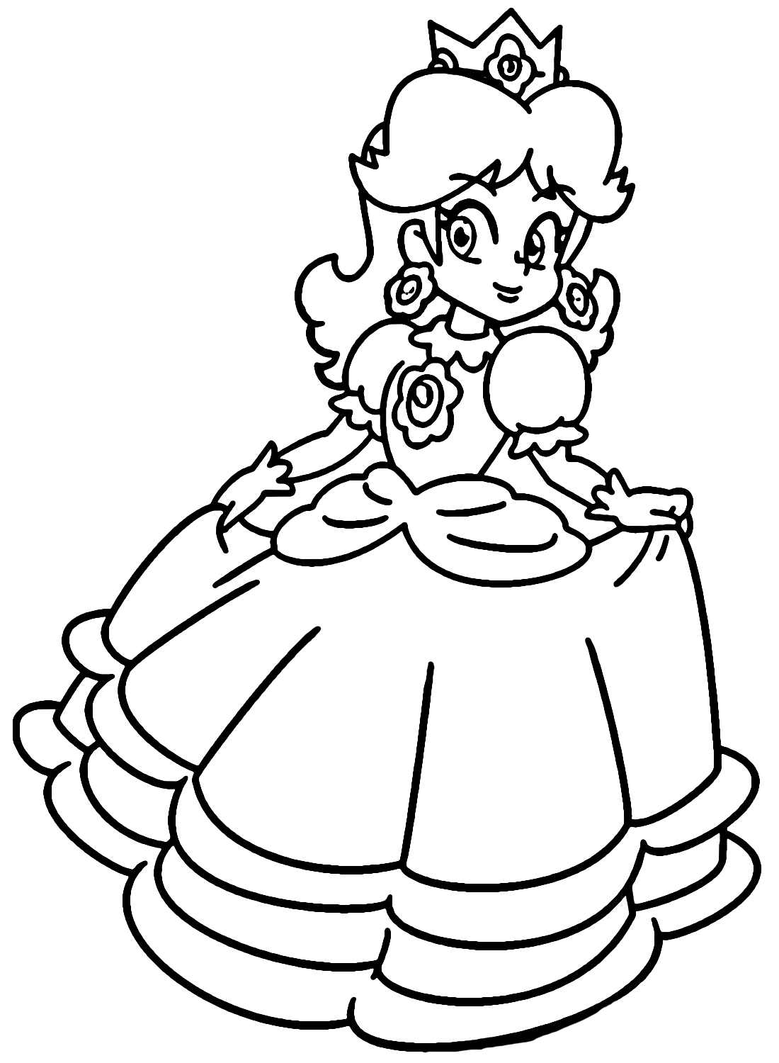 Princess daisy coloring pages printable for free download