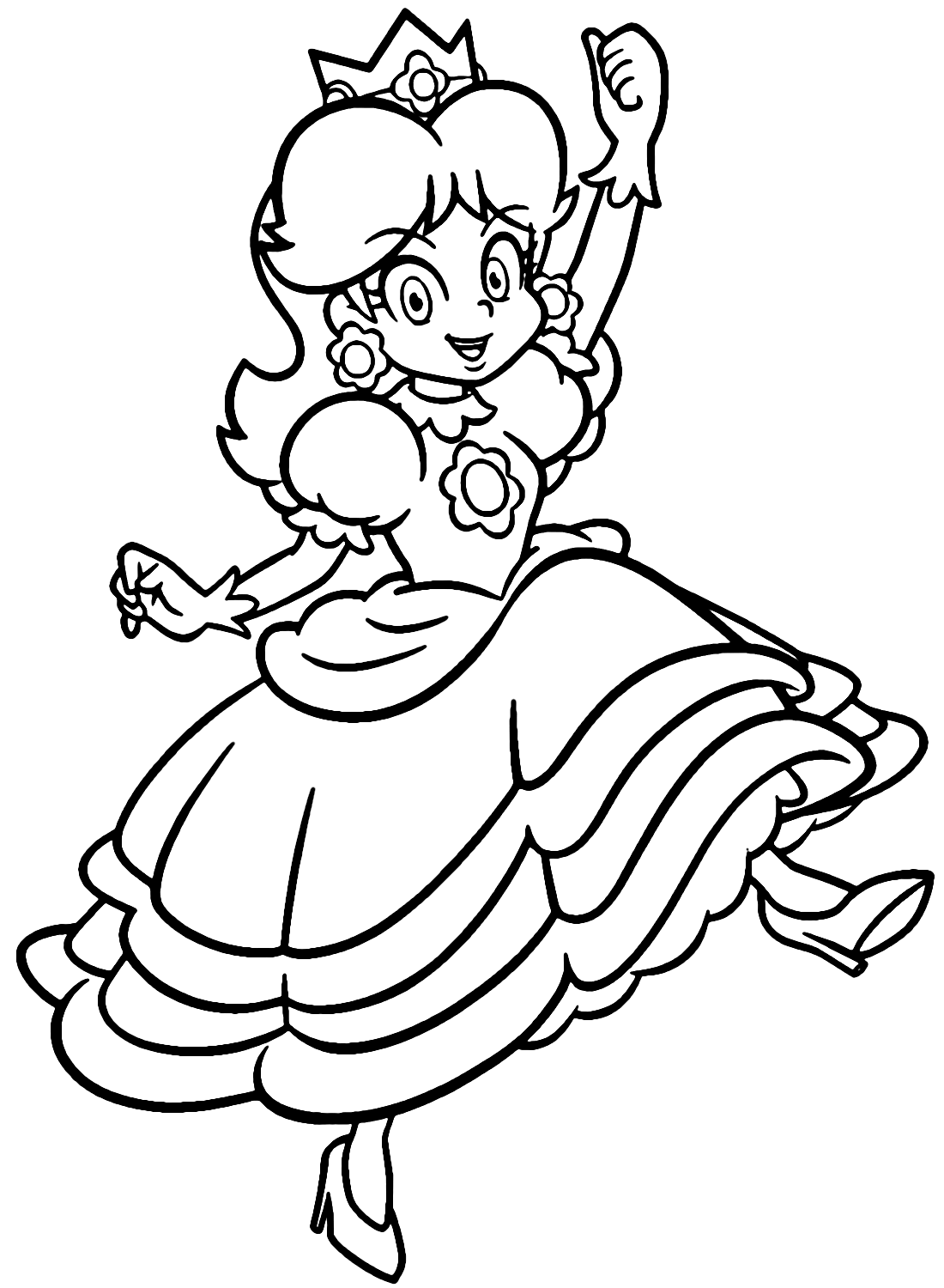 Princess daisy coloring pages printable for free download