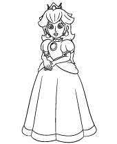 Mario princess daisy coloring page