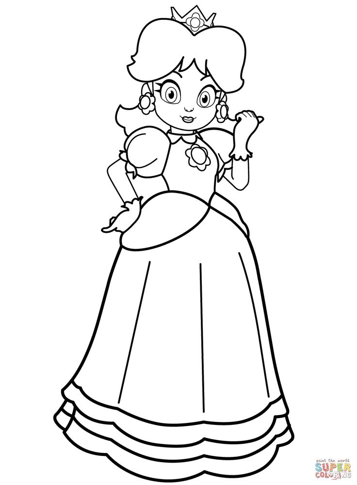 Princess daisy coloring pages â from the thousand images online in relation to princess daisy coloâ coloriage princesse coloriage ã imprimer princesse coloriage