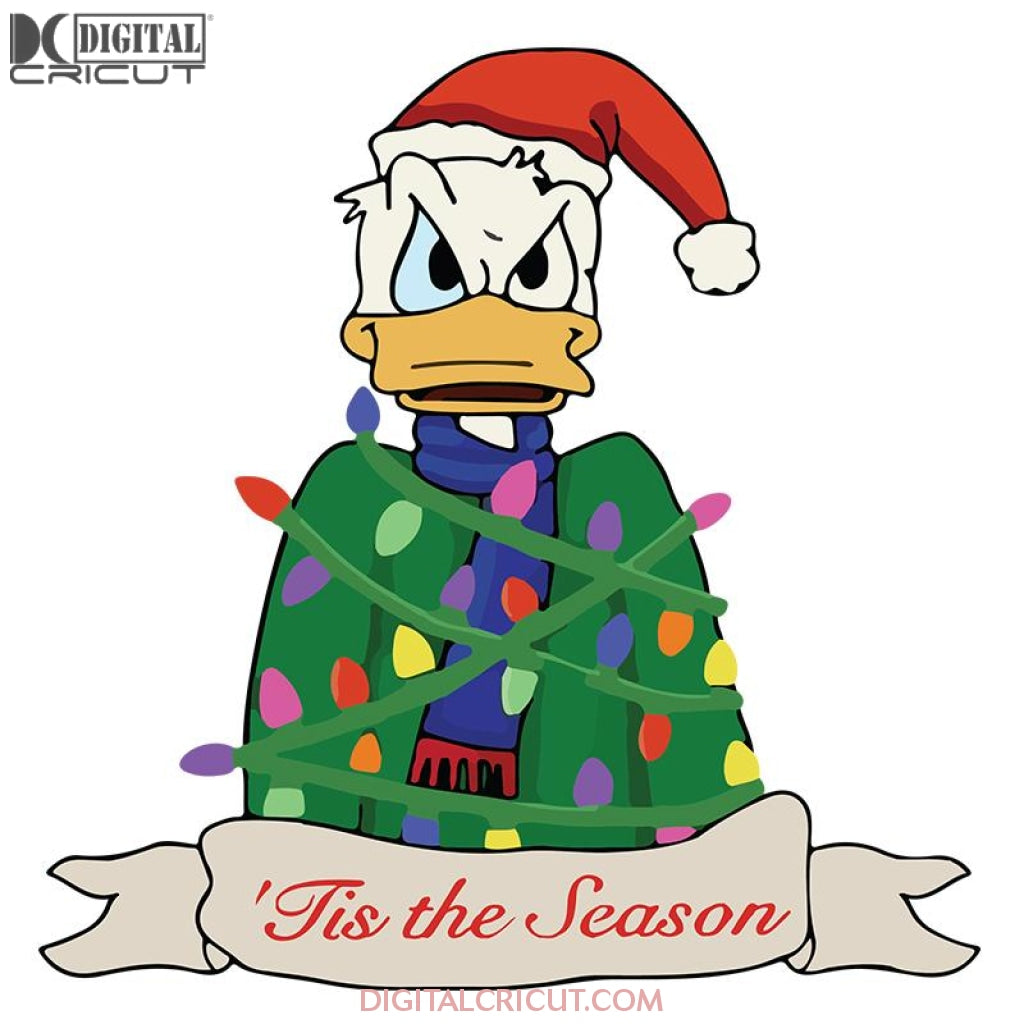 Donald duck christmas svg tis the season svg christmas svg cricut â