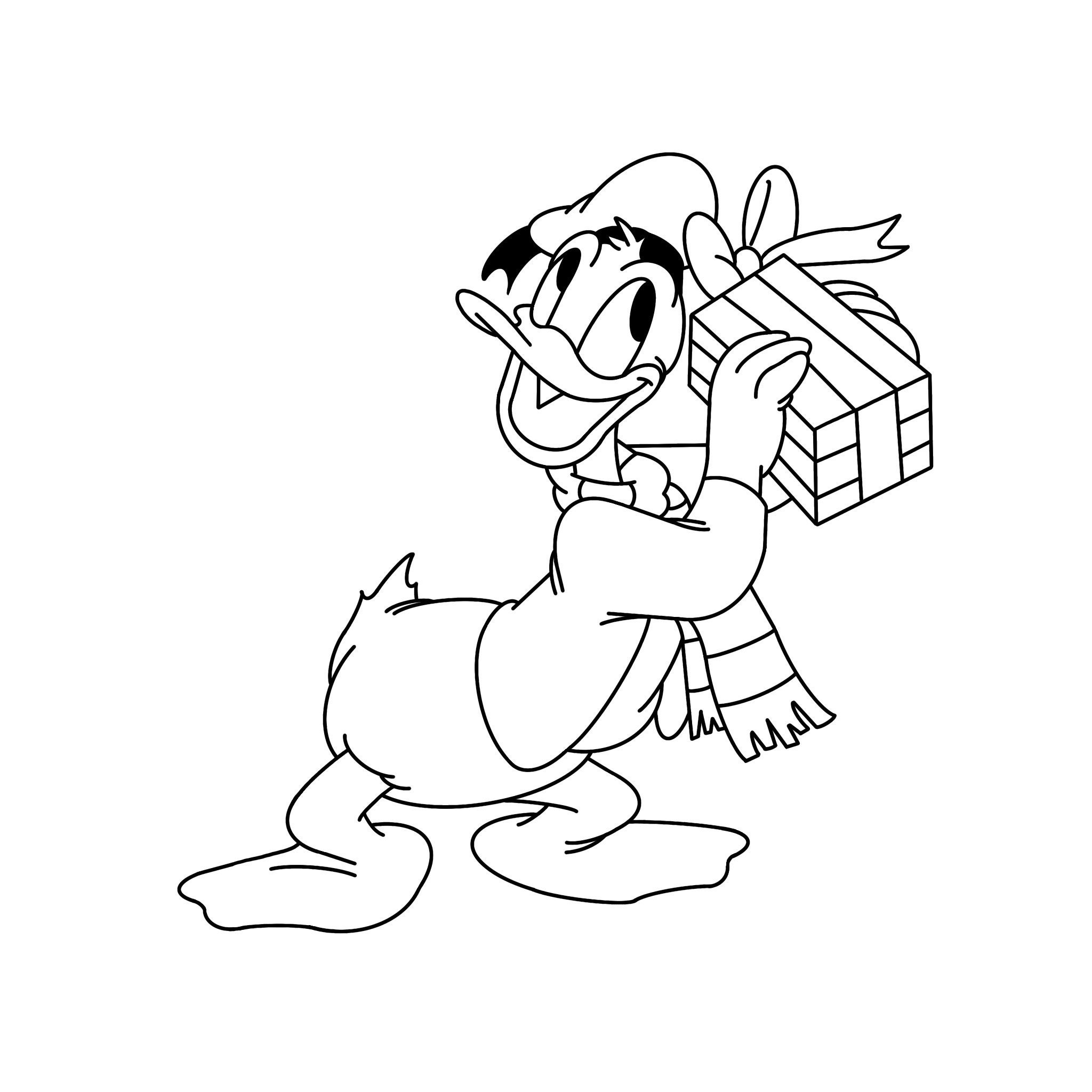 Christmas donald duck svg file