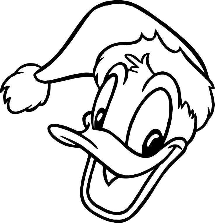 Nice chrismas duck face coloring page disney coloring pages christmas coloring pages donald duck christmas