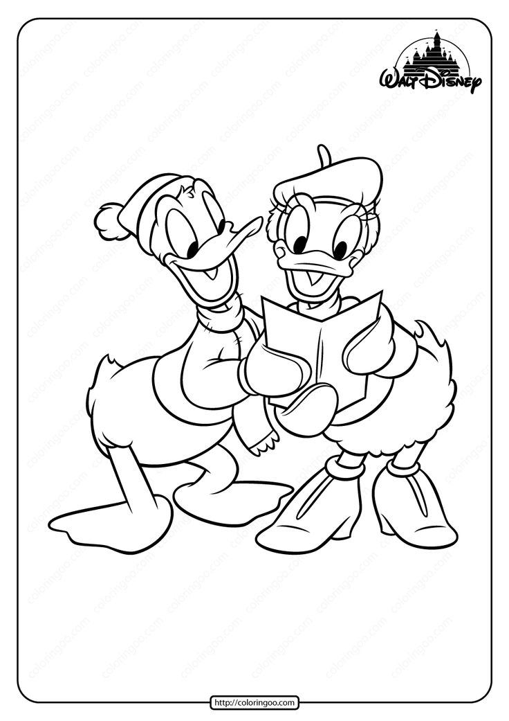 Colorful fun with printable donald and daisy duck coloring pages
