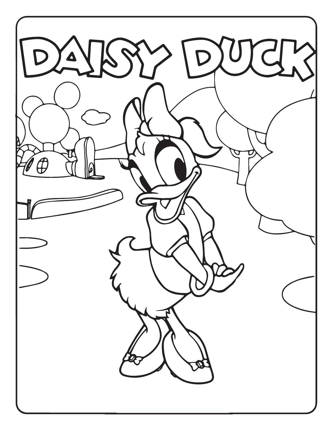 Daisy duck coloring page