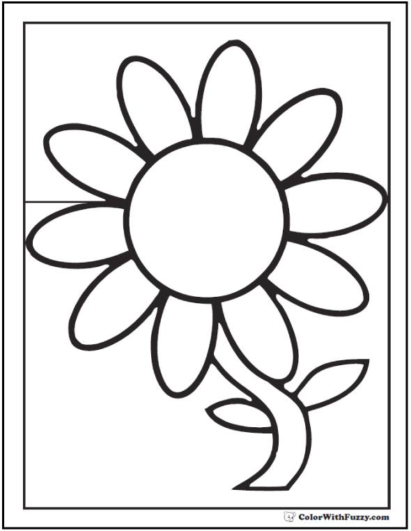 Daisy coloring pages customizable pdfs