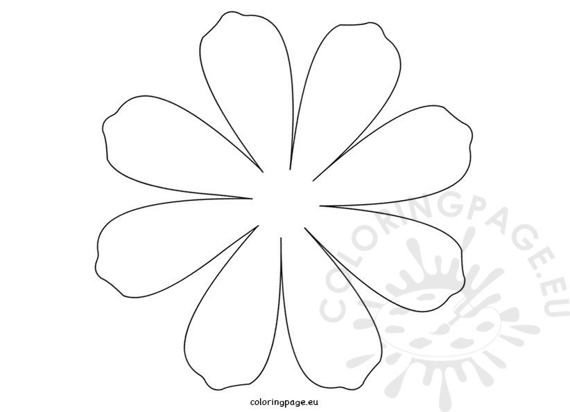 Printable flower daisy petal coloring page