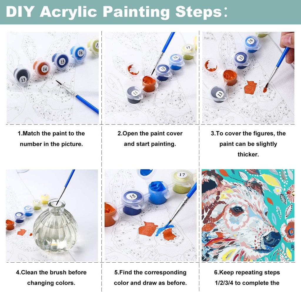 Cheap xcm paint by number daisy flower kits handpainted diy picture by number vase drawing on canvas home decoration