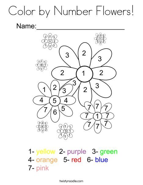 Color by number flowers coloring page flower coloring pages girl scout daisy girl scout daisy activities