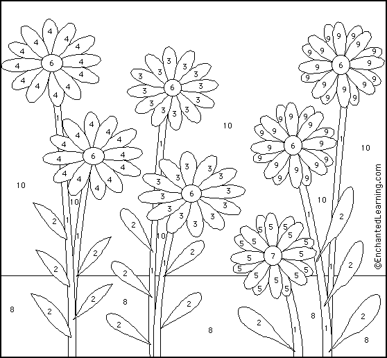 Daisy color by number