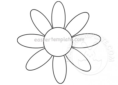 Daisy with eight petals coloring page