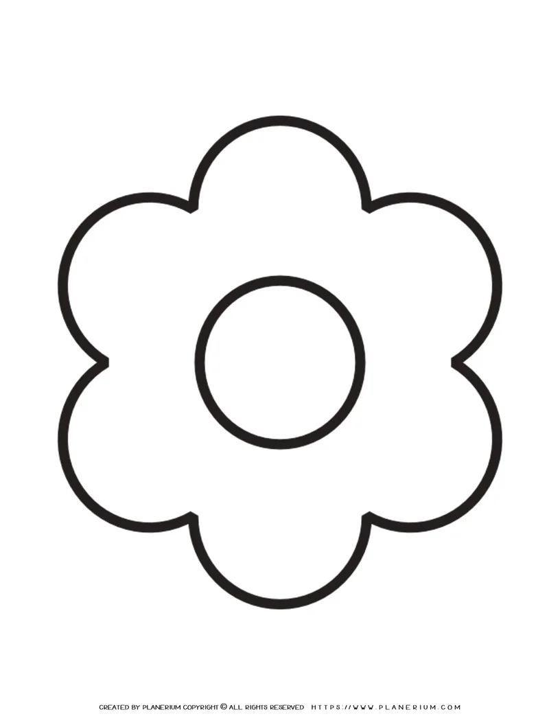 Petal flower template printable