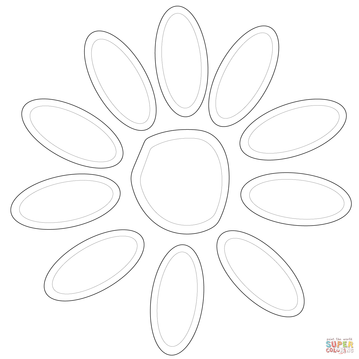 Girl scout daisy petals coloring page free printable coloring pages