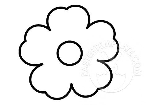 Five petal flower coloring page