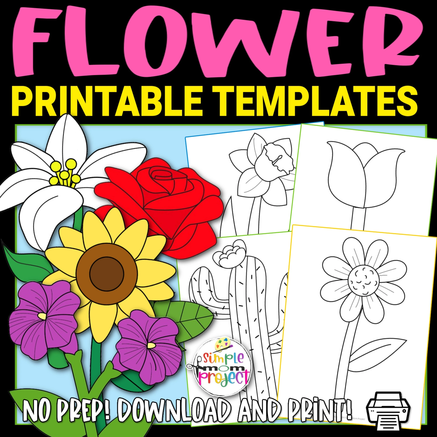 Flower printable templates