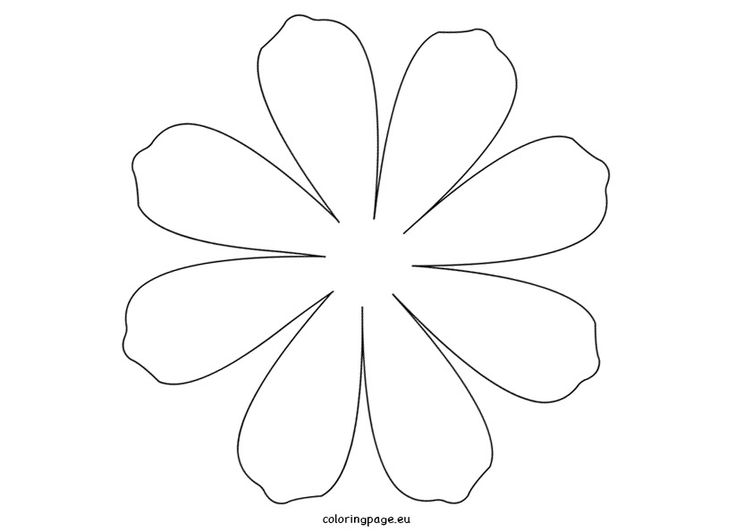 Printable flower daisy petal coloring page flower template paper flowers free paper flower templates