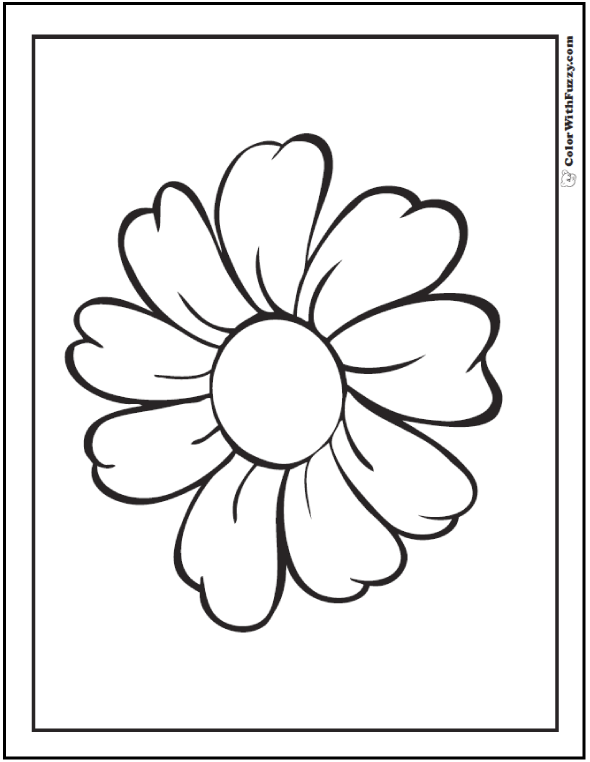 Daisy coloring pages customizable pdfs