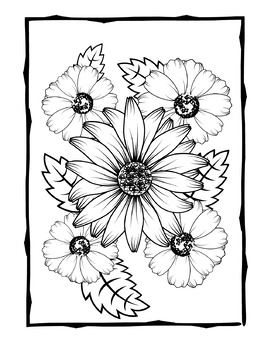 Flower coloring pages