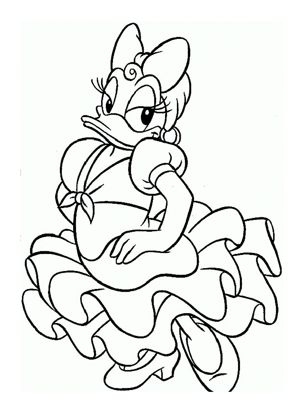 Daisy coloring pages for children