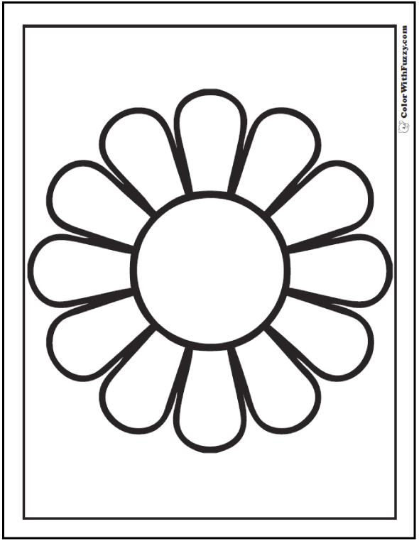 Daisy coloring pages customizable pdfs