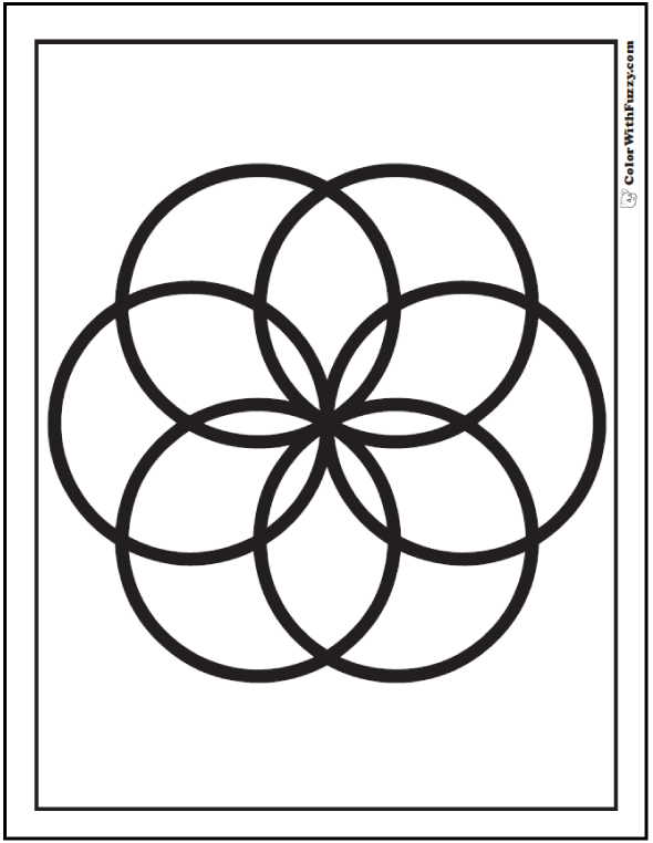 Venn geometric coloring pages