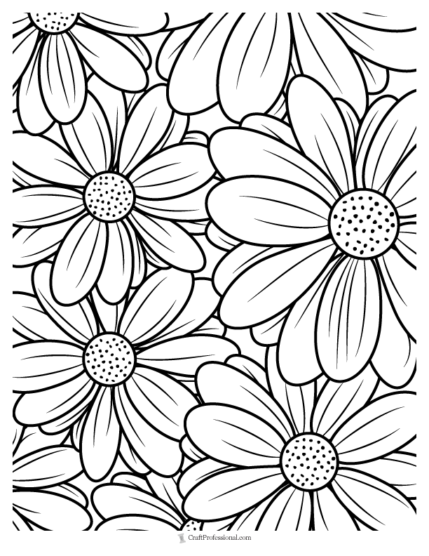 Flower coloring pages