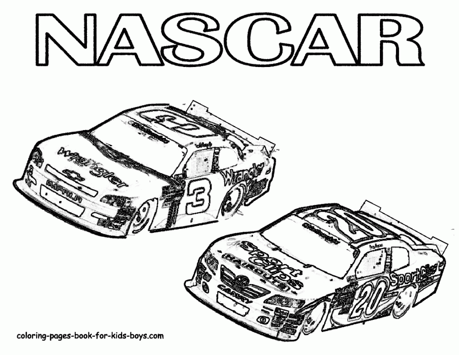 Race car coloring page