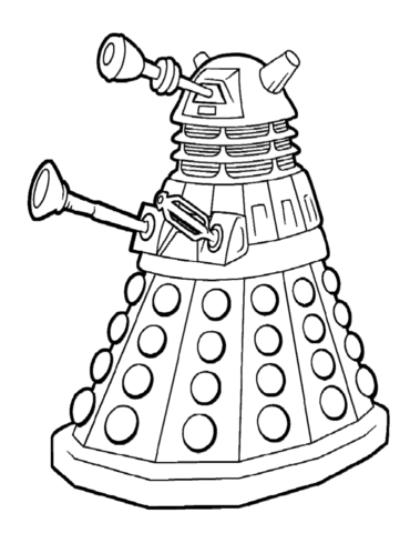 Dalek emperor coloring page free printable coloring pages