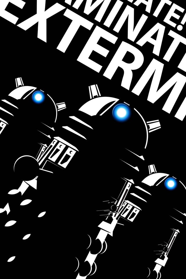 Dalek exterminate poster wallpaper designs rdoctorwho