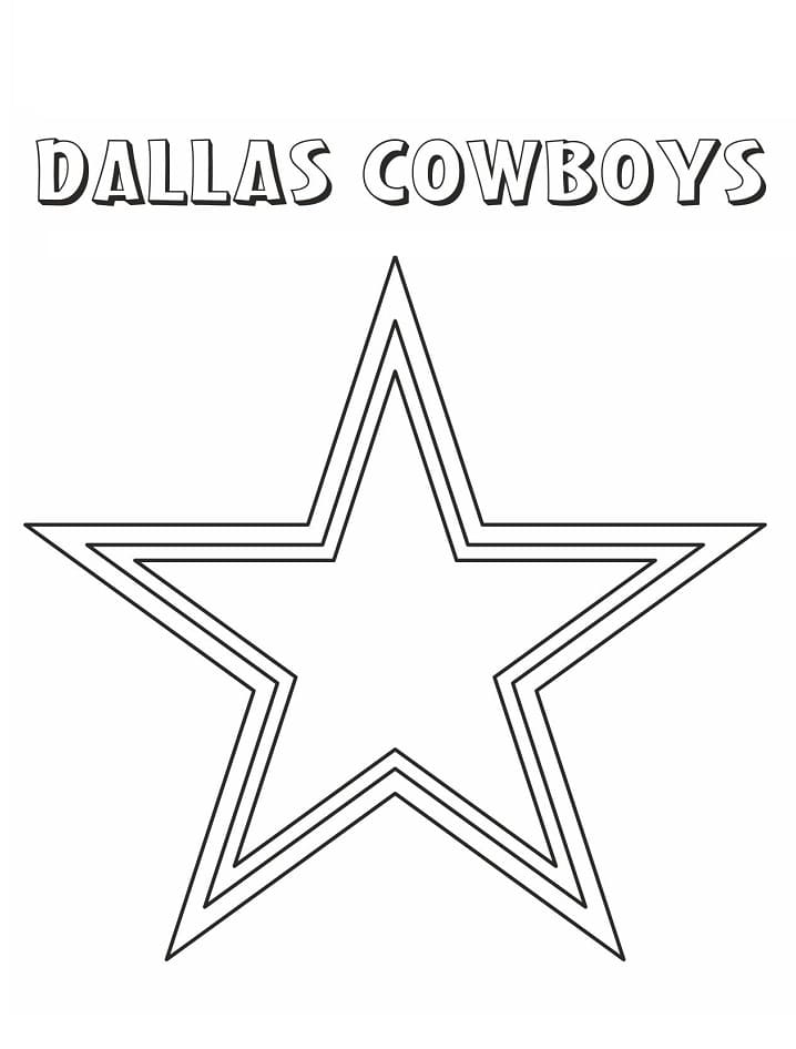 Free dallas cowboys coloring page