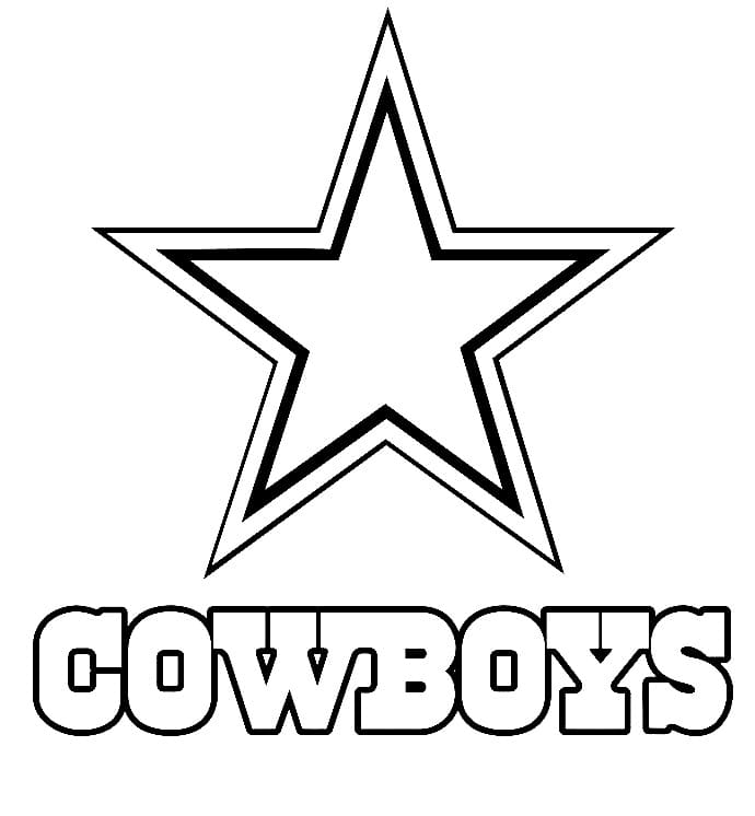 Dallas cowboys star coloring page