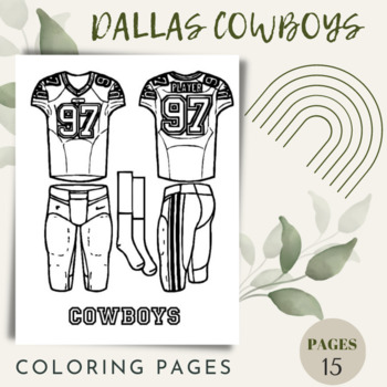 Dallas cowboys coloring pages for children on winter and thanksgiving days