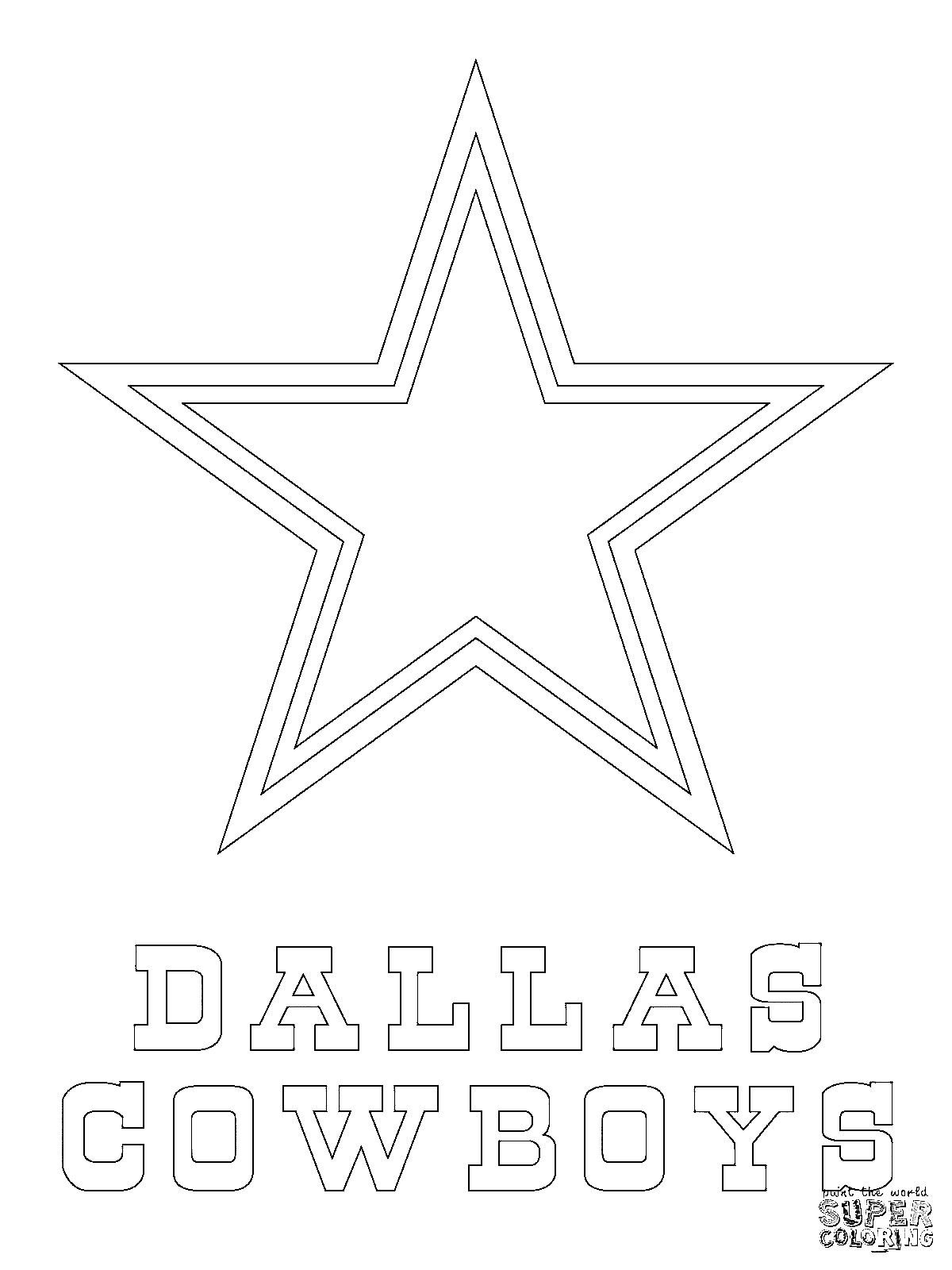 Dallas cowboys coloring pages printable for free download