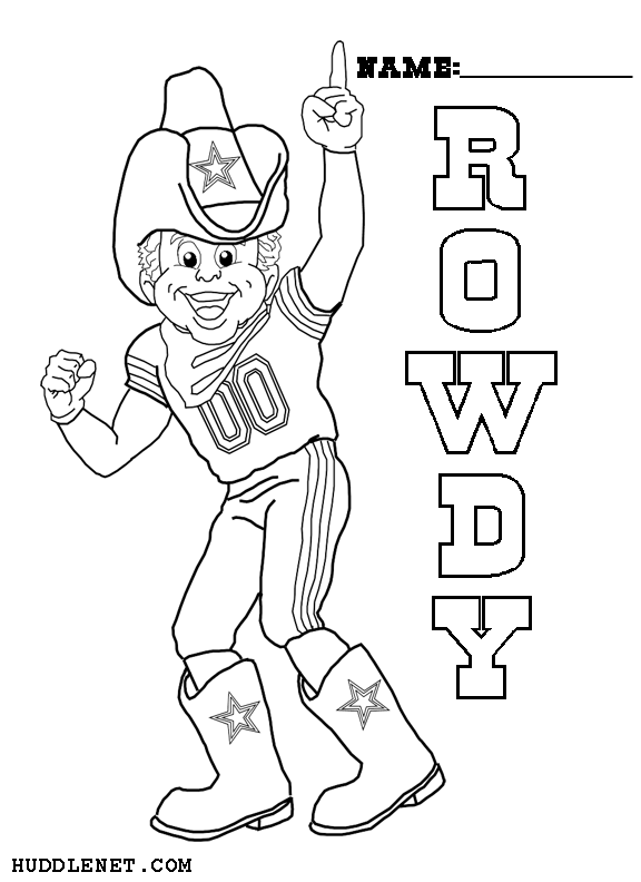 Dallas cowboys free coloring pages