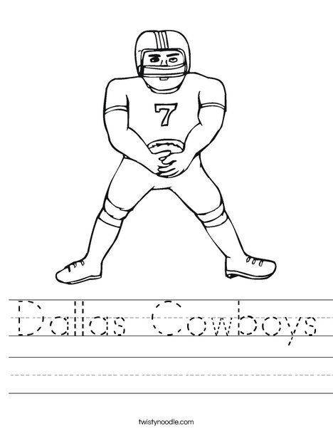 Dallas cowboys worksheet