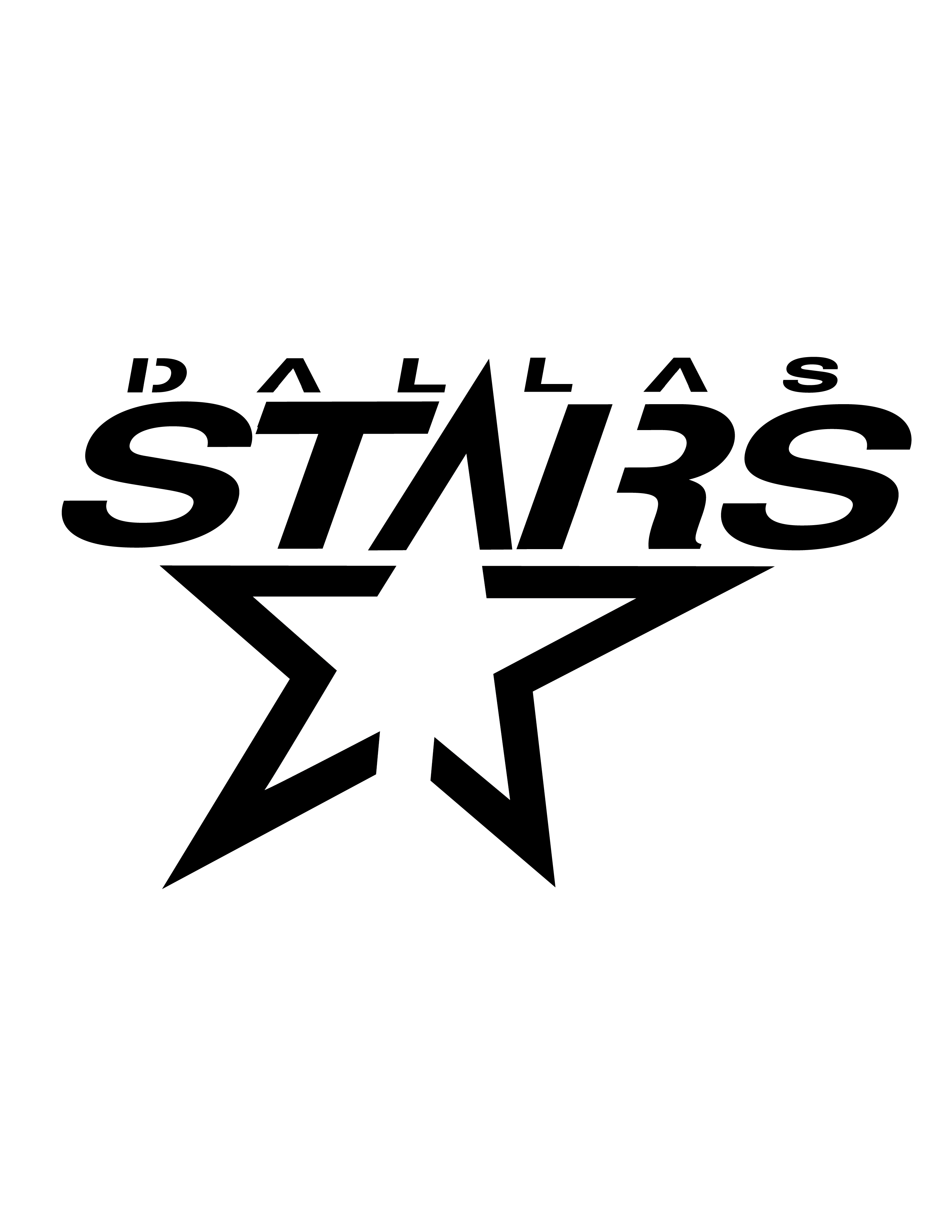 Nhl hockey dallas stars pumpkin stencil