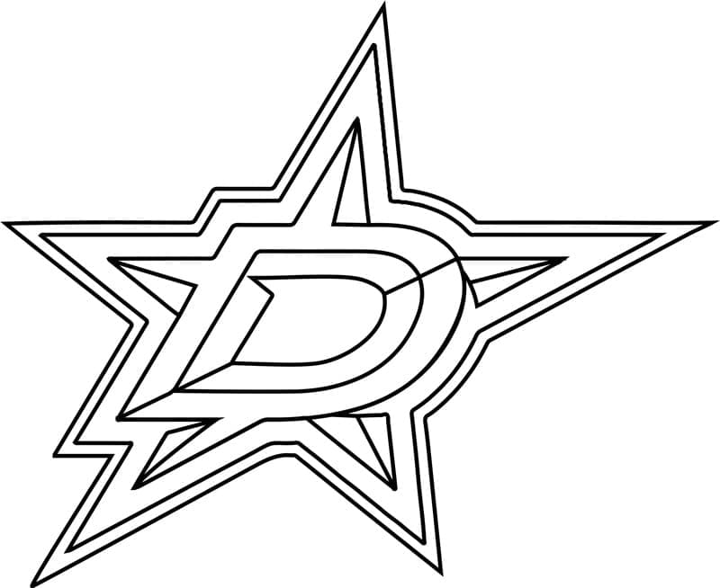 Dallas stars logo coloring page