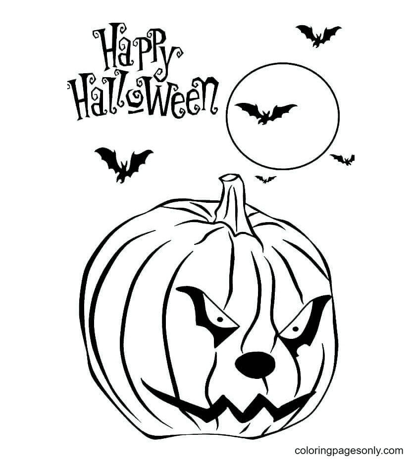 Halloween pumpkin coloring pages printable for free download