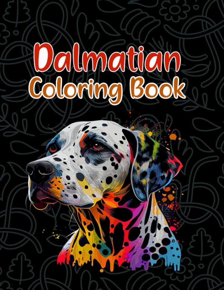 Dalmatian coloring book express yourself with dalmatian coloring pages designed for adults press house angelika color books