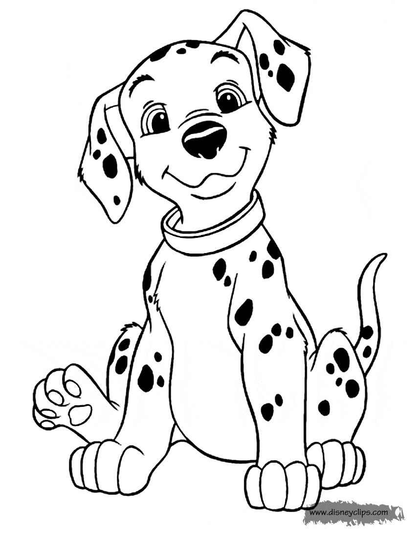 Pretty picture of dalmatians coloring pages