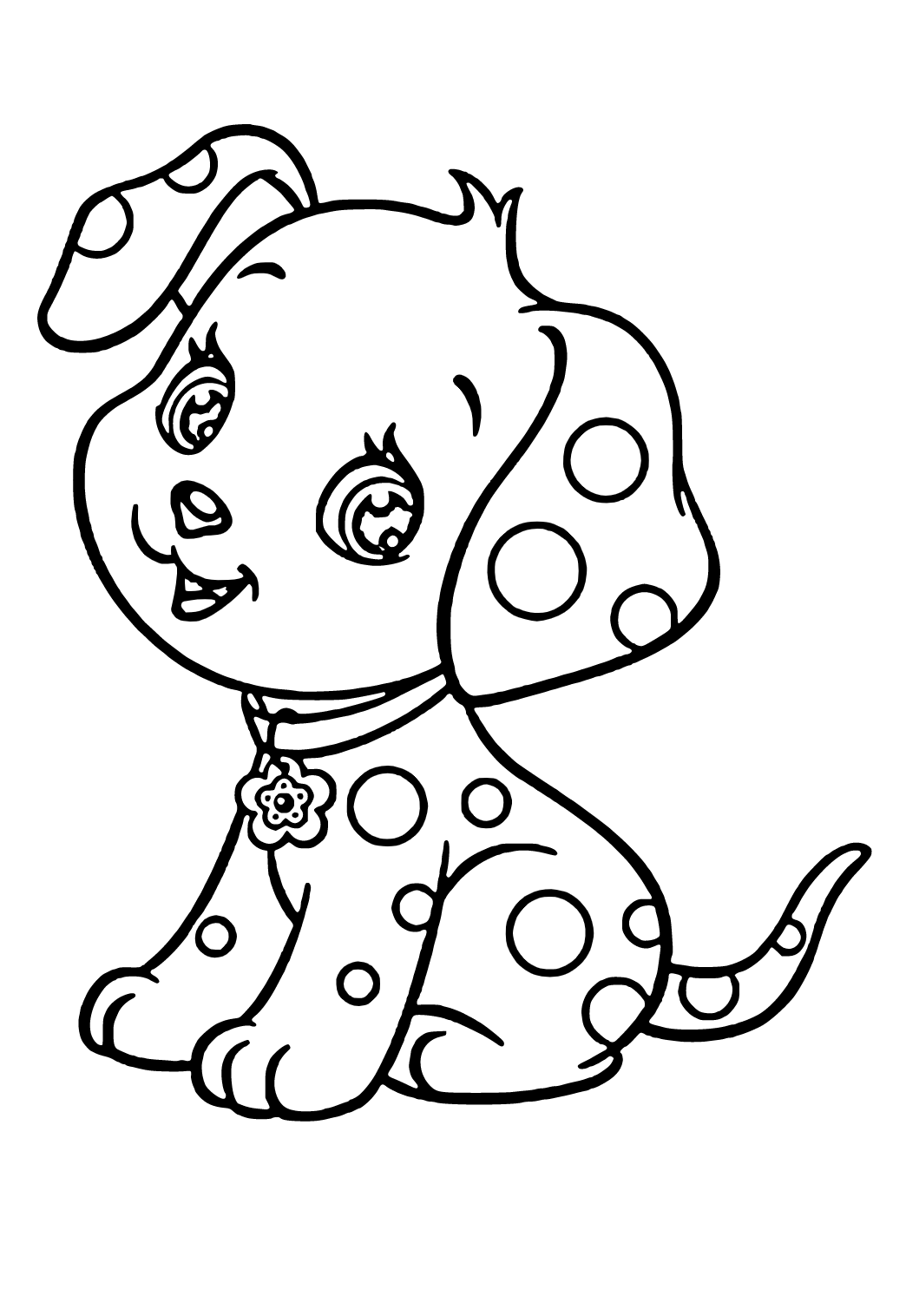 Free printable dog dalmatian coloring page for adults and kids