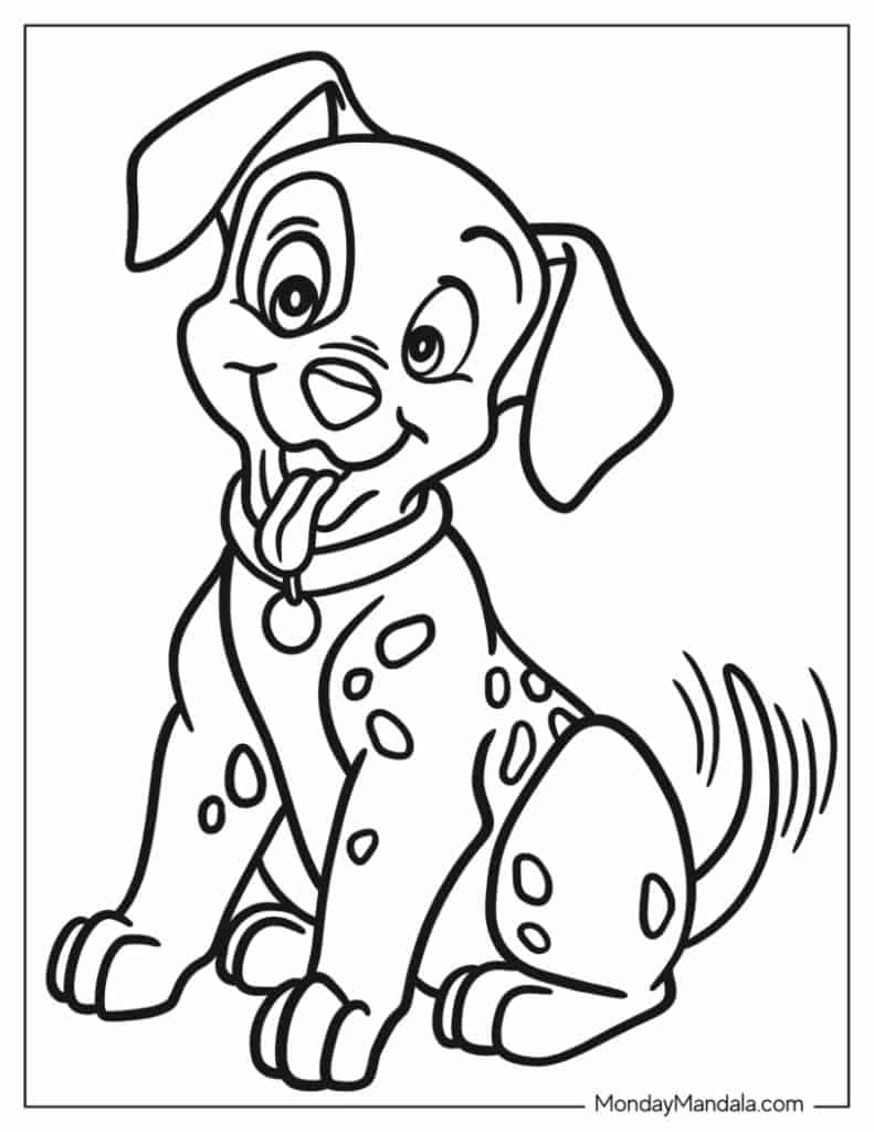 Dalmatians coloring pages free pdf printables