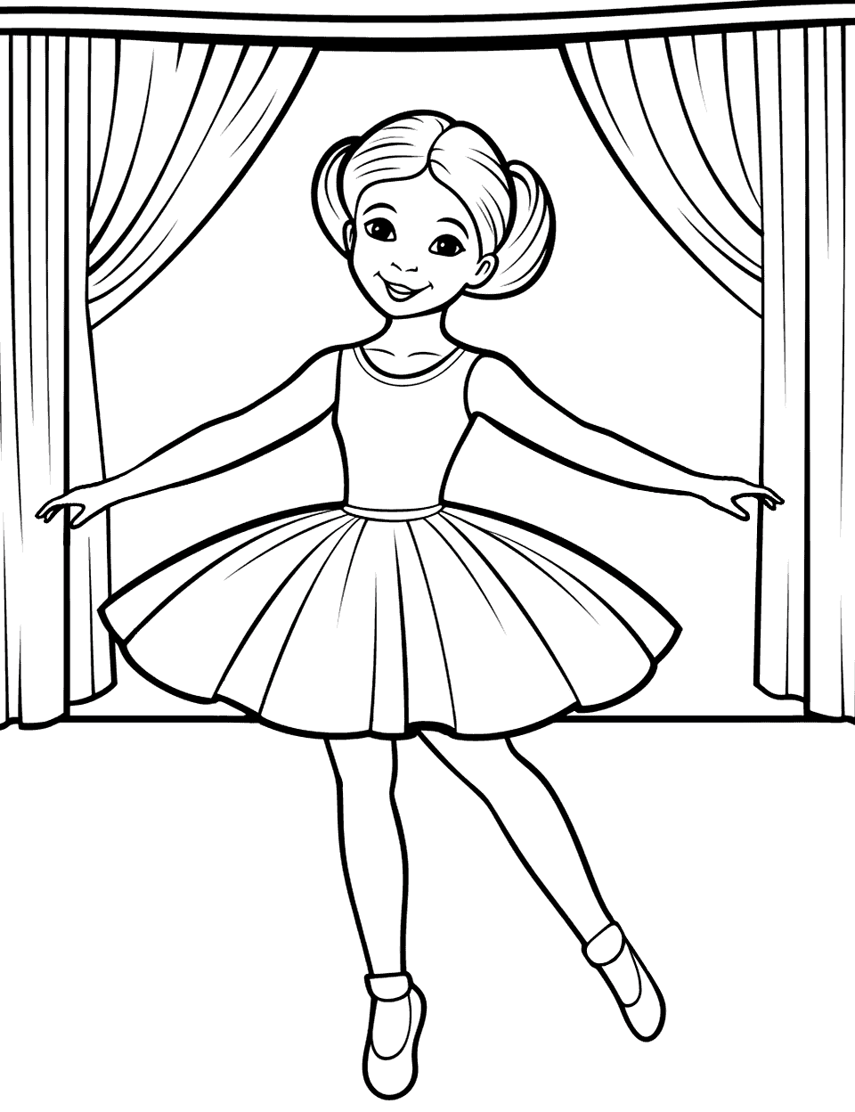 Ballerina coloring pages free printable sheets