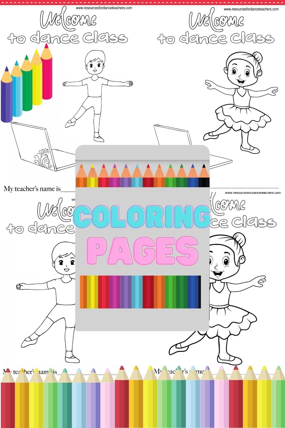 Wele back to dance coloring page resources for dance teachers