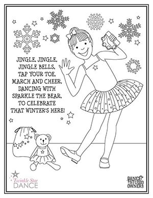 Jingle bells holiday dance party coloring page dance coloring pages coloring pages ballerina coloring pages